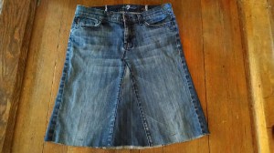 completed unwashed skirt